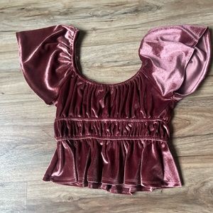 Altar’d State Velvet Top Size XS